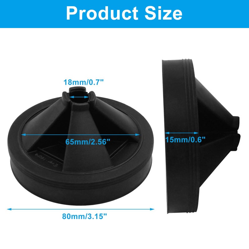 Dijedev 3 1/8" Garbage Disposal Splash Guard, Quiet Garbage Disposal Rubber Drain Insert, Garbage Disposal Parts, Removable Sink Baffles QCB-AM Compatible with Insinkerator Garbage Disposal Parts - Image 2